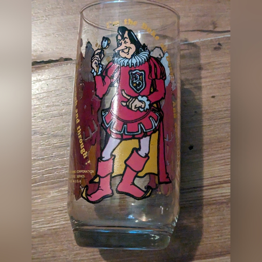 Vintage 1979 Burger King Duke of Doubt Drinking Glass